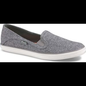 Keds Grey Wool Crashback Slip-On Sneakers